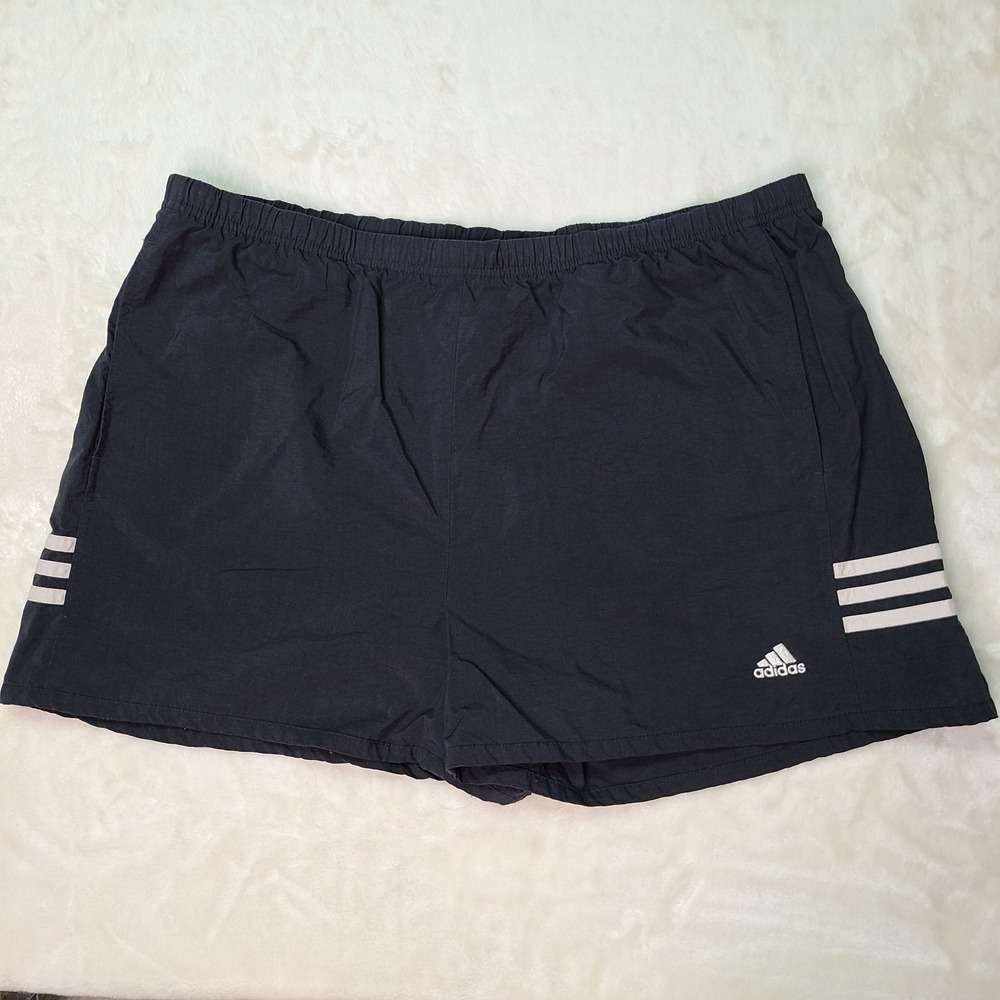 Vintage 2006 Adidas Women's XL Black Athletic Nylon Shorts Y2K Pockets Climacool
